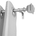 Utopia Alley 0.75 in. Curtain Rod for 86-120 in. Windows, Nickel D108N